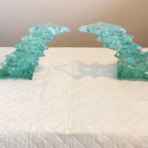 Baccarat candle holders.